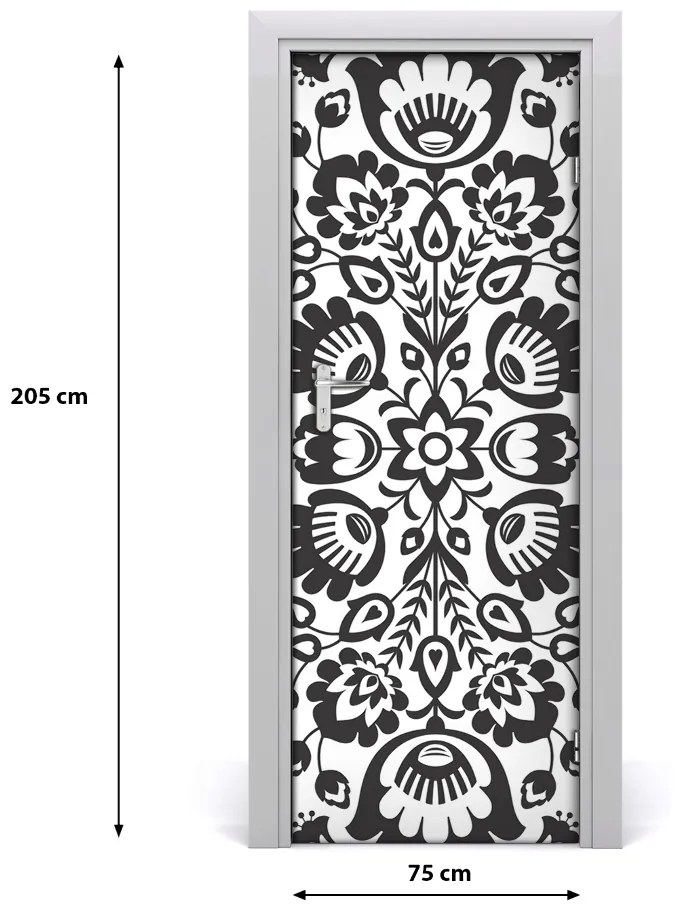 Poszter tapéta ajtóra népi motívum 85x205 cm
