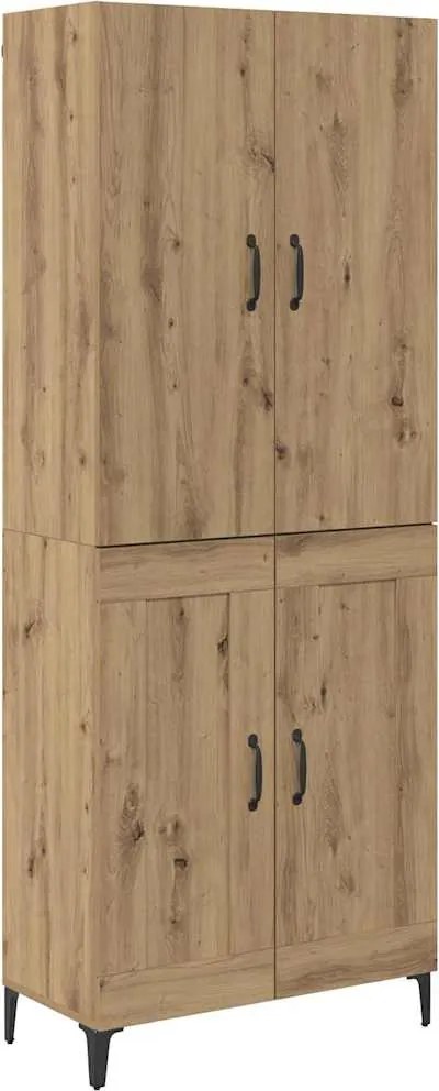 vidaXL Magasfiú Artisan tölgy 69,5 x 34 x 180 cm Faanyag