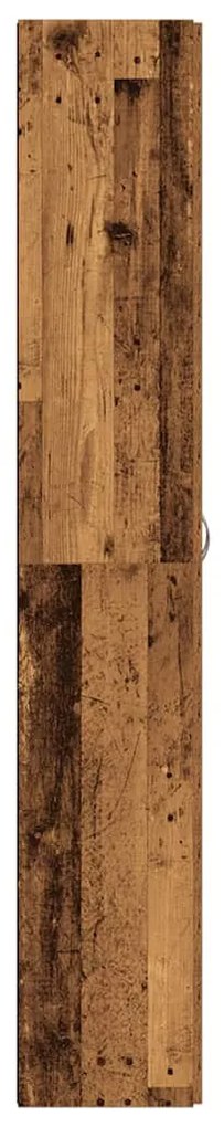 antik fa színű szerelt fa magasszekrény 60 x 32 x 190 cm