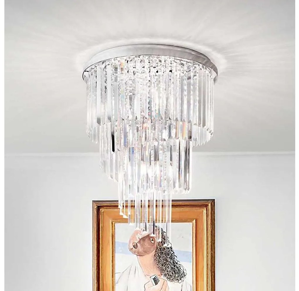 Ideal Lux Ideal Lux - Kristály csillár CARLTON 12xE14/40W/230V átm. 50 cm króm ID168937