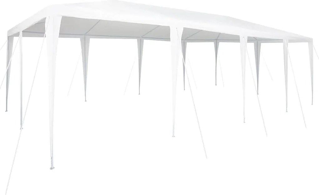 vidaXL Partysátor Fehér 800 x 400 x 266 cm Poliészter és Acél