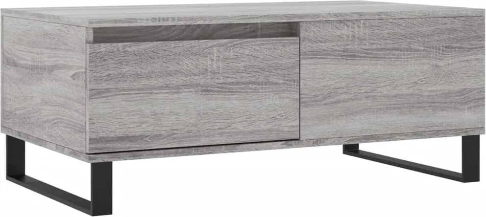 vidaXL szürke sonoma színű szerelt fa dohányzóasztal 90 x 50 x 36,5 cm