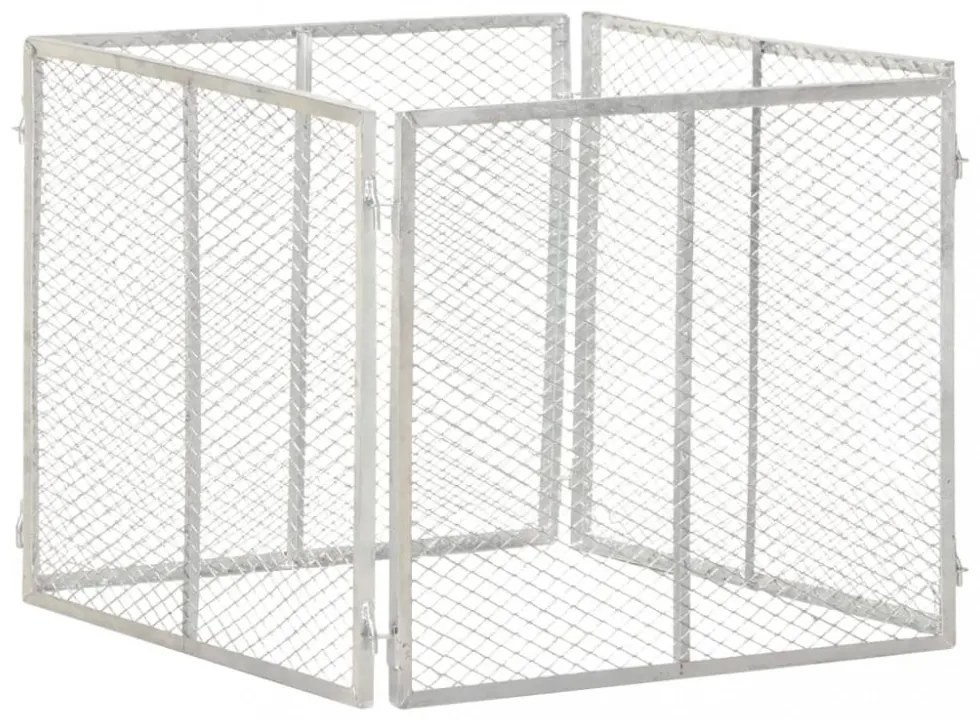 vidaXL horganyzott vas kerti komposztáló 85 x 85 x 70 cm