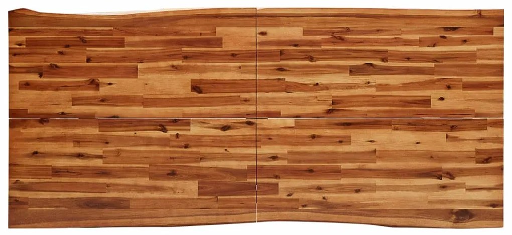tömör akácfa étkezőasztal természetes éllel 200 x 90 x 75 cm