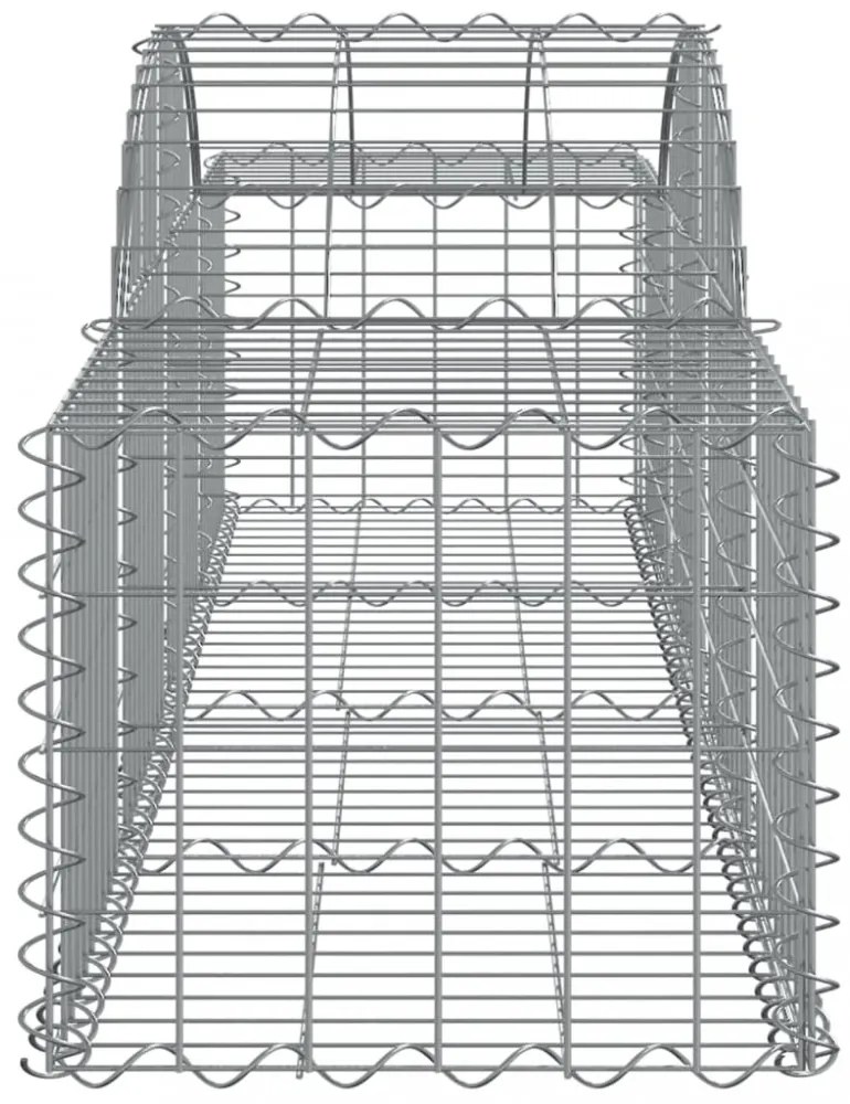 2 db íves horganyzott vas gabion kosár 200x50x40/60 cm