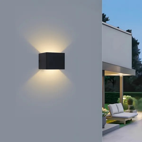 Brilagi - LED kültéri fali lámpatest DONNANI LED/5W/230V 10 cm fekete IP44