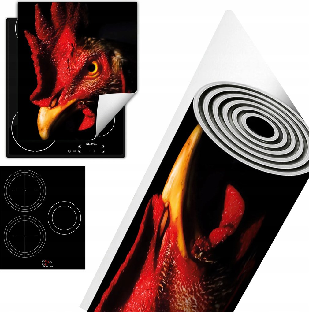 Tűzhelyvédő Szőnyeg Asztali Dekoráció 45x52 fekete kakas