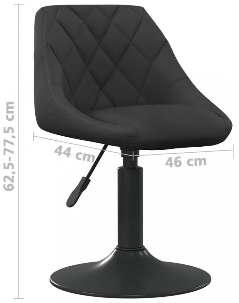vidaXL fekete bársony étkezőszék