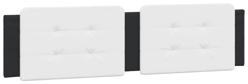 fekete és fehér ágykeret LED-ekkel matrac nélkül Zadar 160 x 200 cm