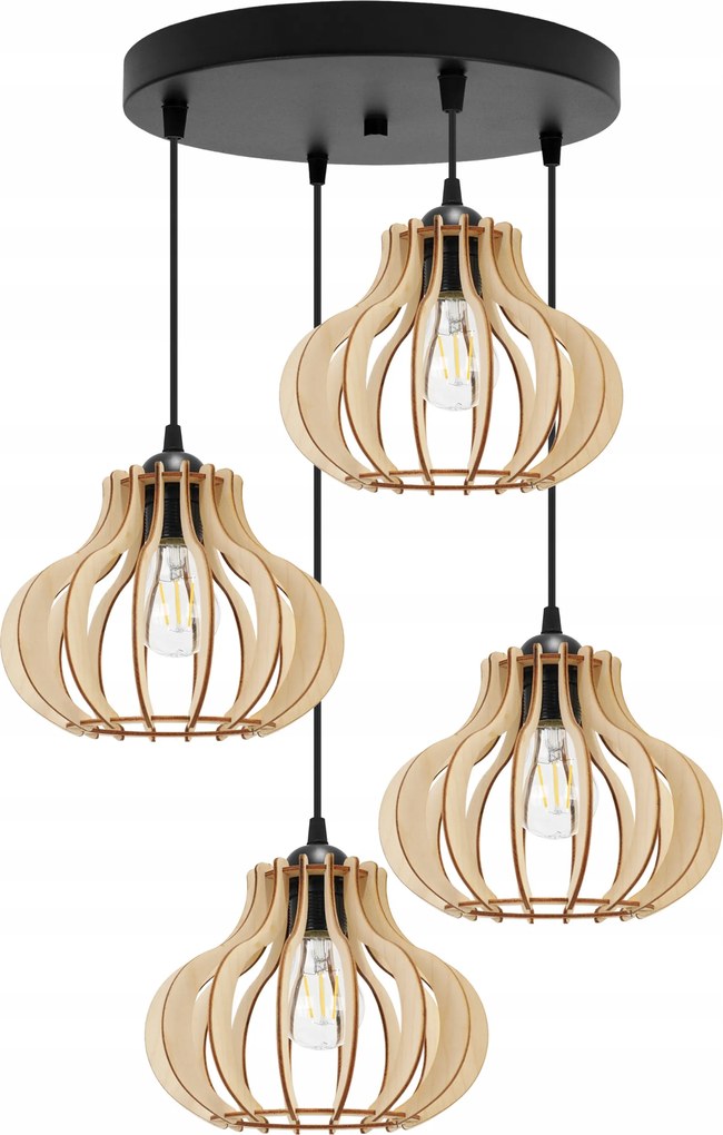 Függő Lámpa Mennyezeti Csillár Fa Modern Boho Étkező