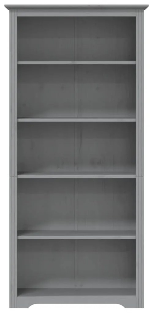 BODO szürke tömör fenyőfa könyvszekrény 82 x 40 x 173 cm