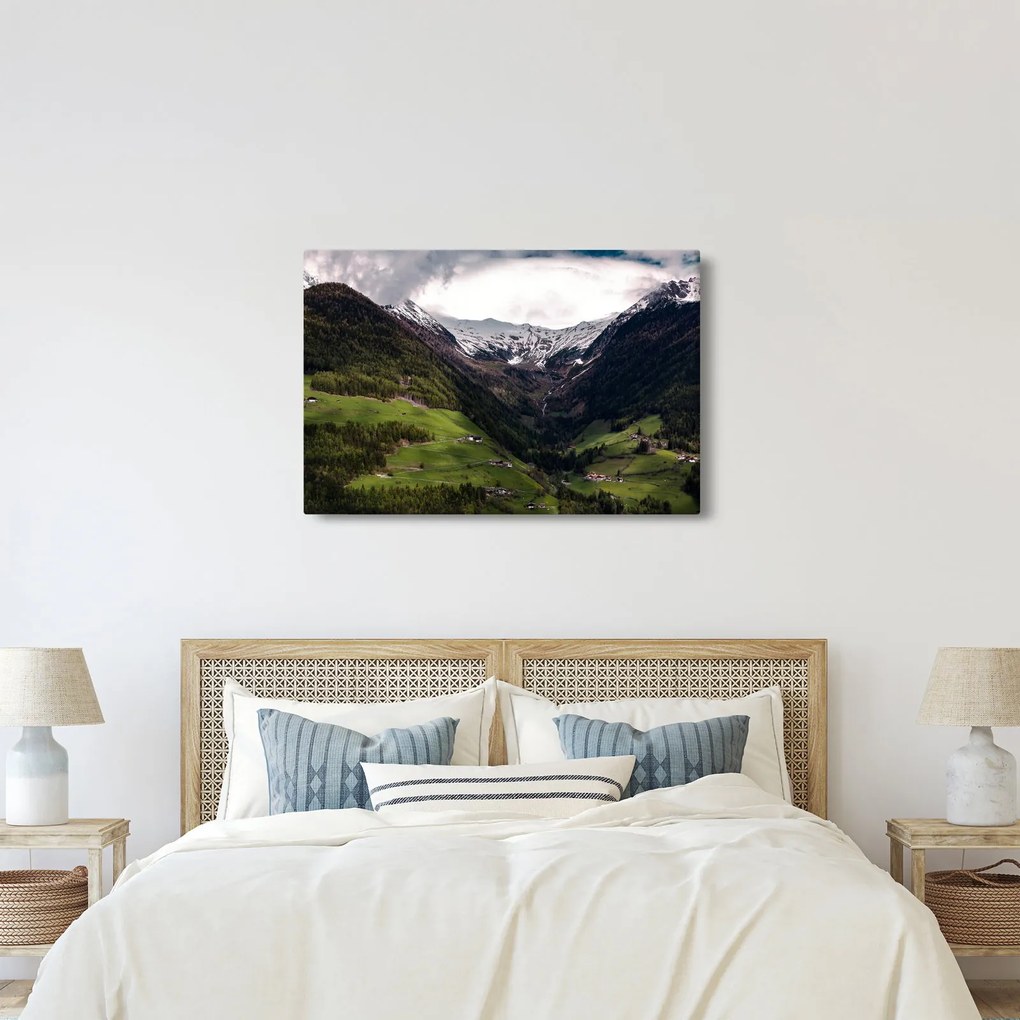 Kép - Völgy a hegyek alatt (90x60 cm)