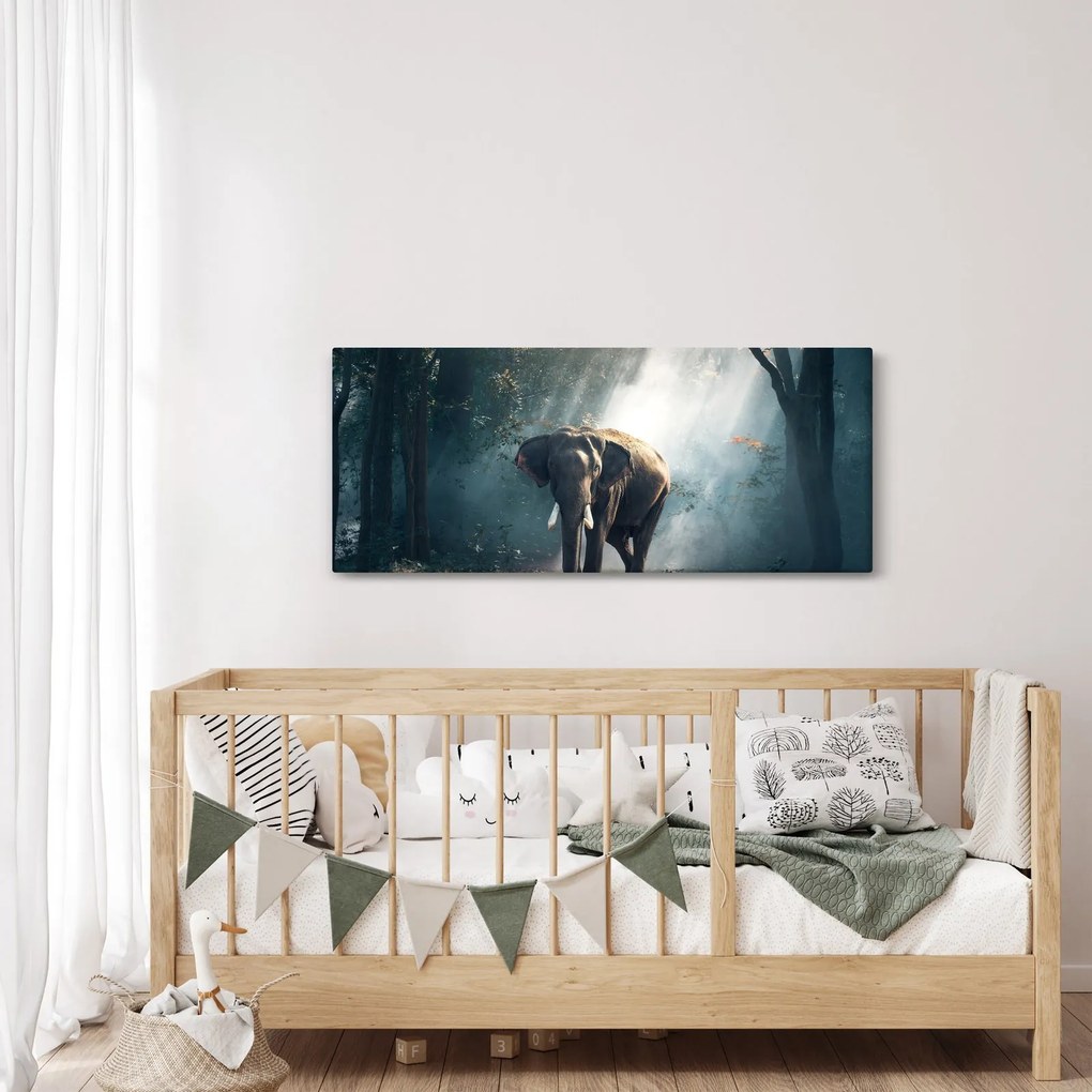 Elefánt a dzsungelben képe (120x50 cm)