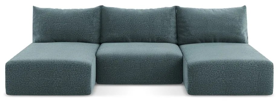 Türkiz kinyitható-tárolóhelyes sarokkanapé Kalena – Makamii