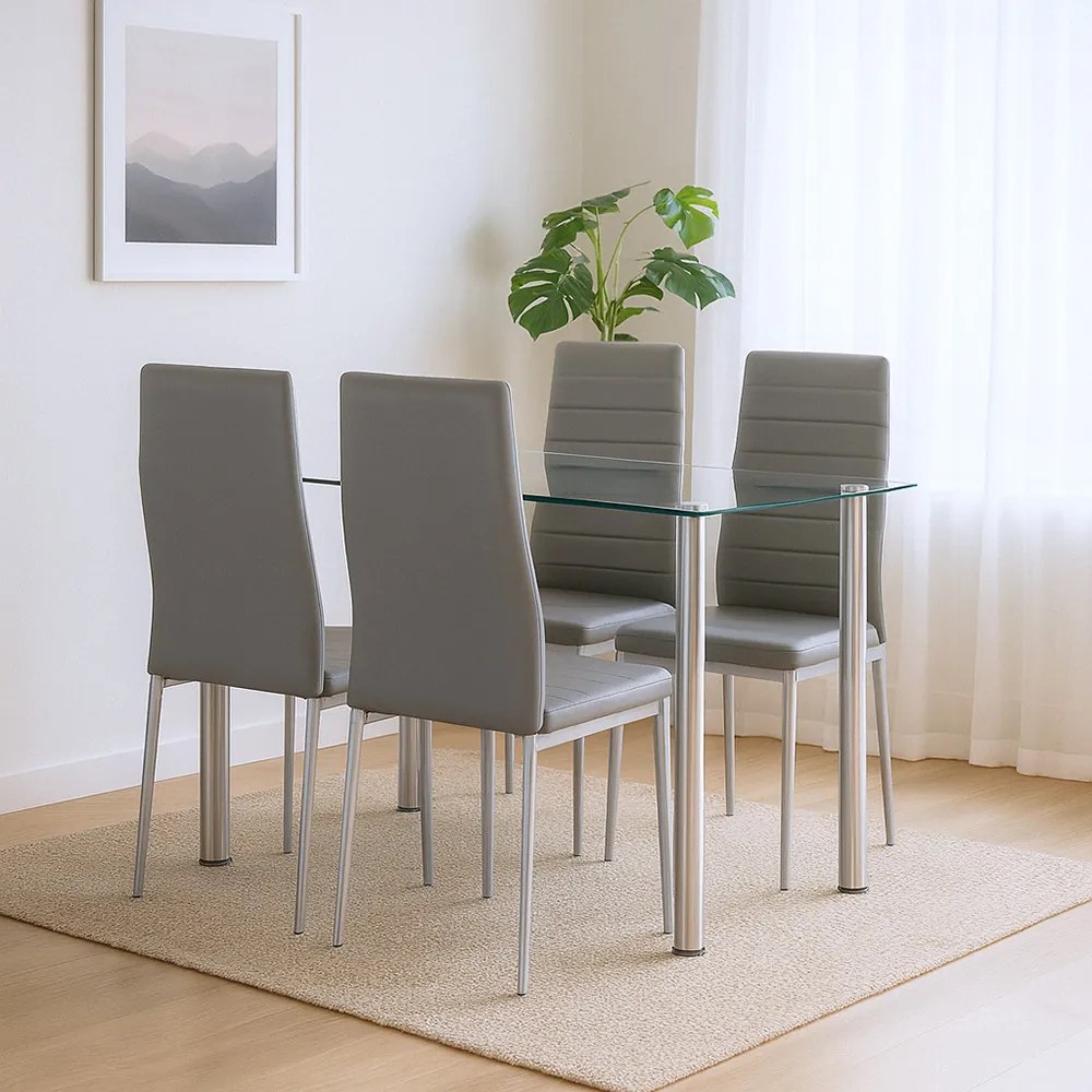 Mateo 4+1 étkező garnitúra szürke-szürke