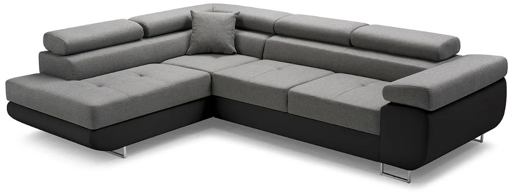 ALFA sarok kanapéágy, 273x70/85x203, sioux 1115/lux 23, jobb sarok