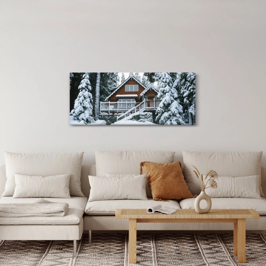 Kép - Fából készült házikó (120x50 cm)