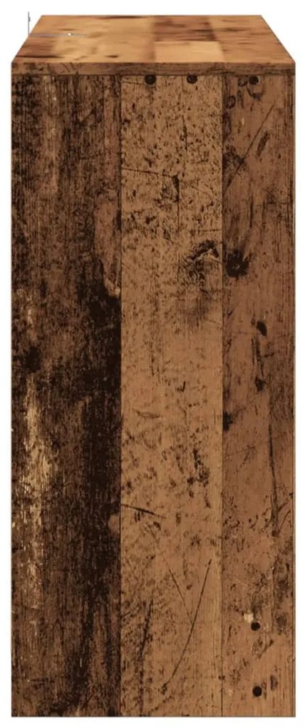 antik fa színű szerelt fa tálalószekrény 102 x 33 x 75 cm