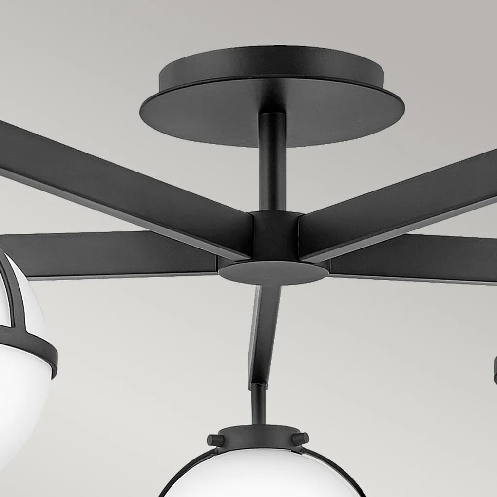 Hinkley Lighting Hollis HK-HOLLIS-5-O-BK Plafonlámpa 5x40 W/E14 ip44