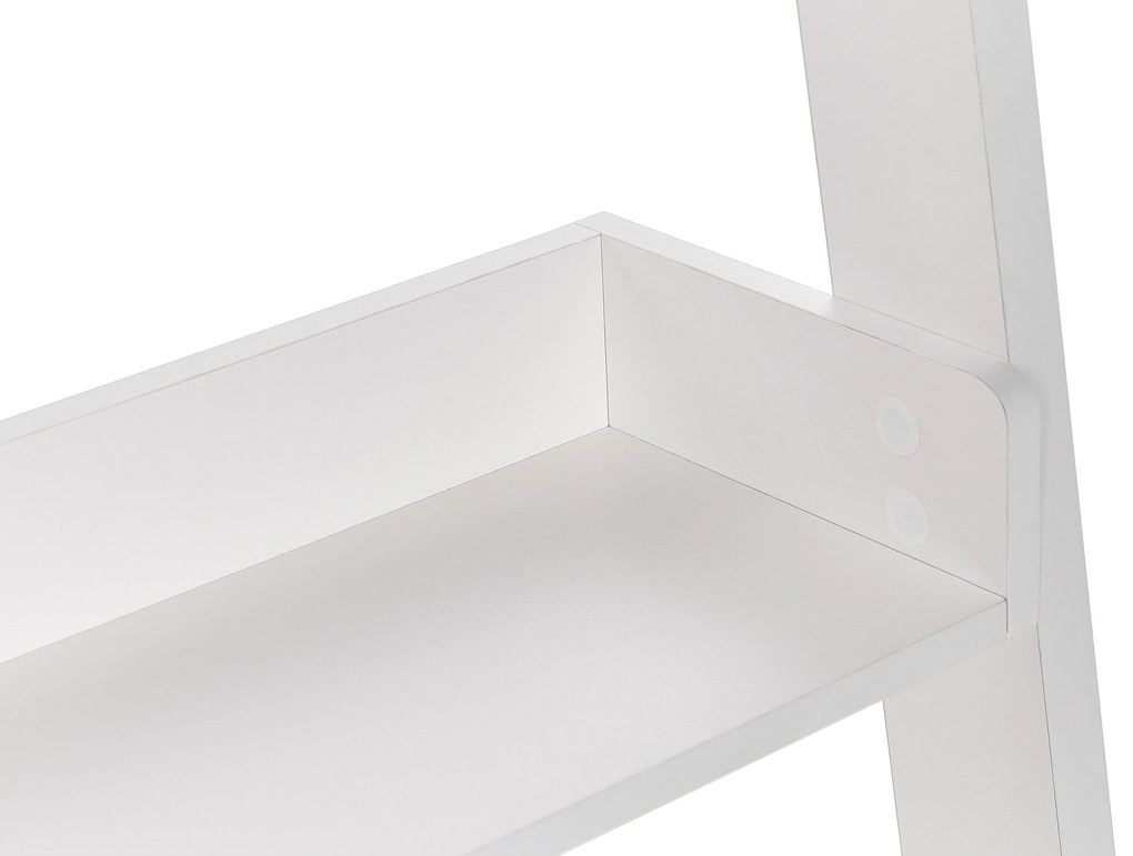 Ötszintes fehér létrapolc MOBILE TRIO Beliani