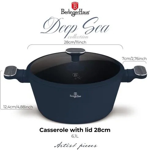BerlingerHaus Lábas fedővel (6,3 L) Deep Sea Collection BH/8378
