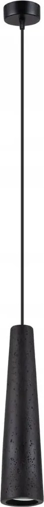 Függő lámpa ipari fekete beton spot asztal felett Sollux sziget