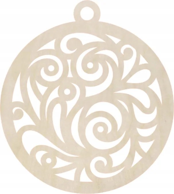 Karácsonyi gömbök kerek dekoratív minták különböző színekben 5db