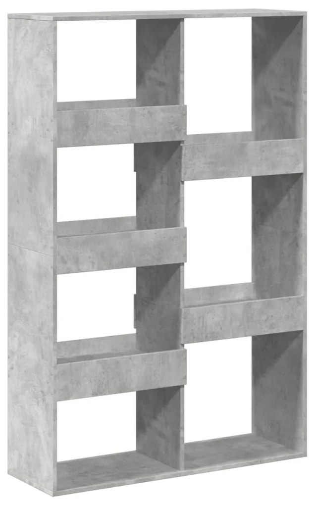 betonszürke szerelt fa könyvespolc 100 x 33 x 155,5 cm