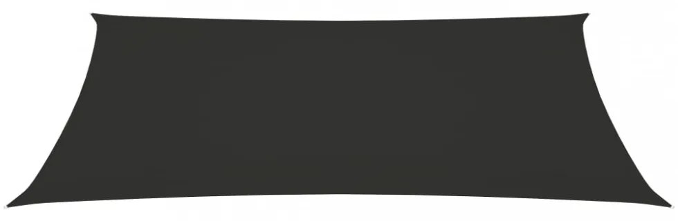 antracitszürke téglalap alakú oxford-szövet napvitorla 2 x 5 m