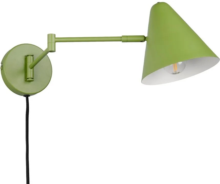 Zöld konnektorhoz csatlakoztatható fali lámpa hajlítható szerkezettel ø 15 cm Cosima – Trio