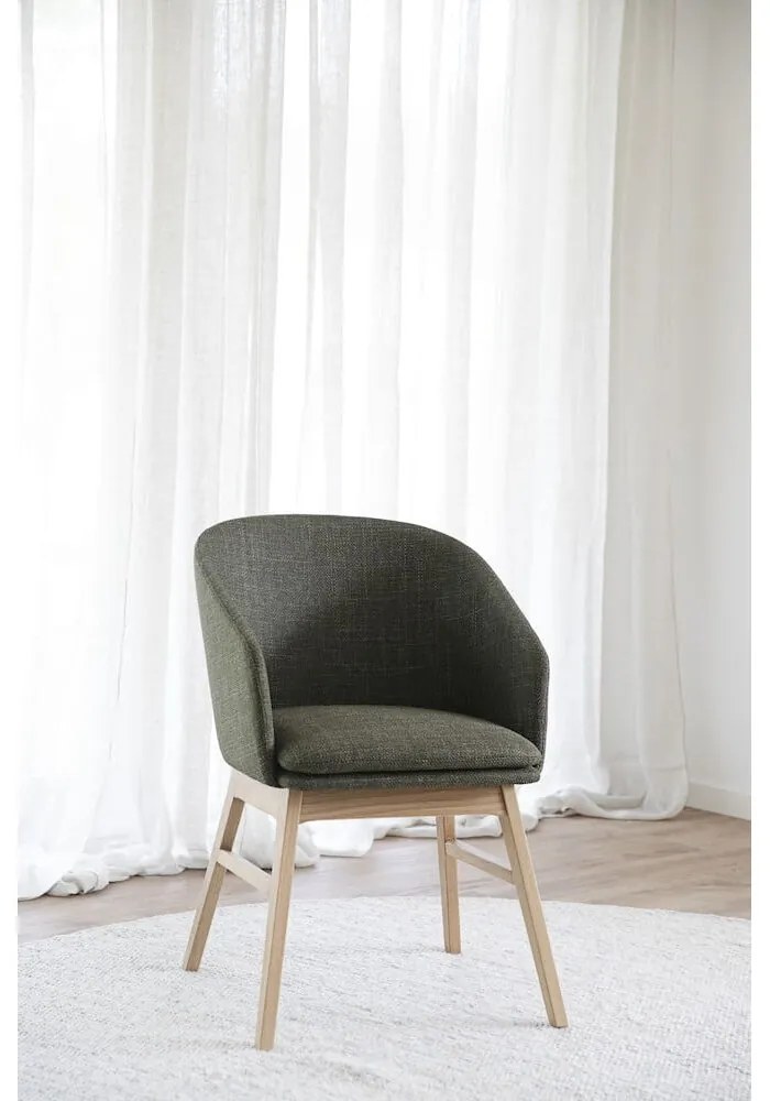 Zöld kárpitozott étkezőfotel szett 2 db-os Windham – Rowico