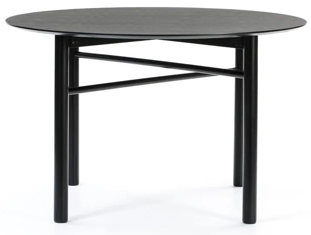 Junco fekete kerek étkezőasztal, ø 120 cm - Teulat