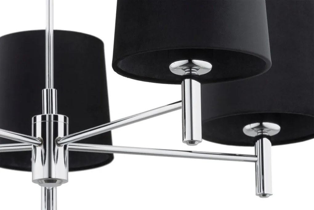 ARGON 2108 BOLZANO PLUS Modern Csillár Króm, Sötét Szürke E27 IP20