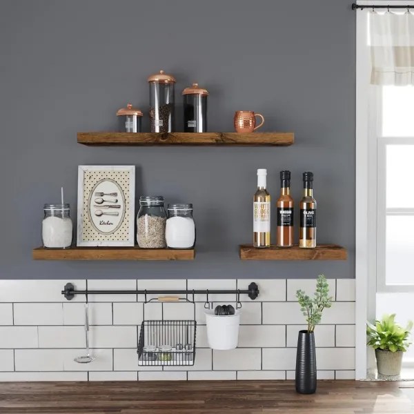 SHELFY barna fali polc