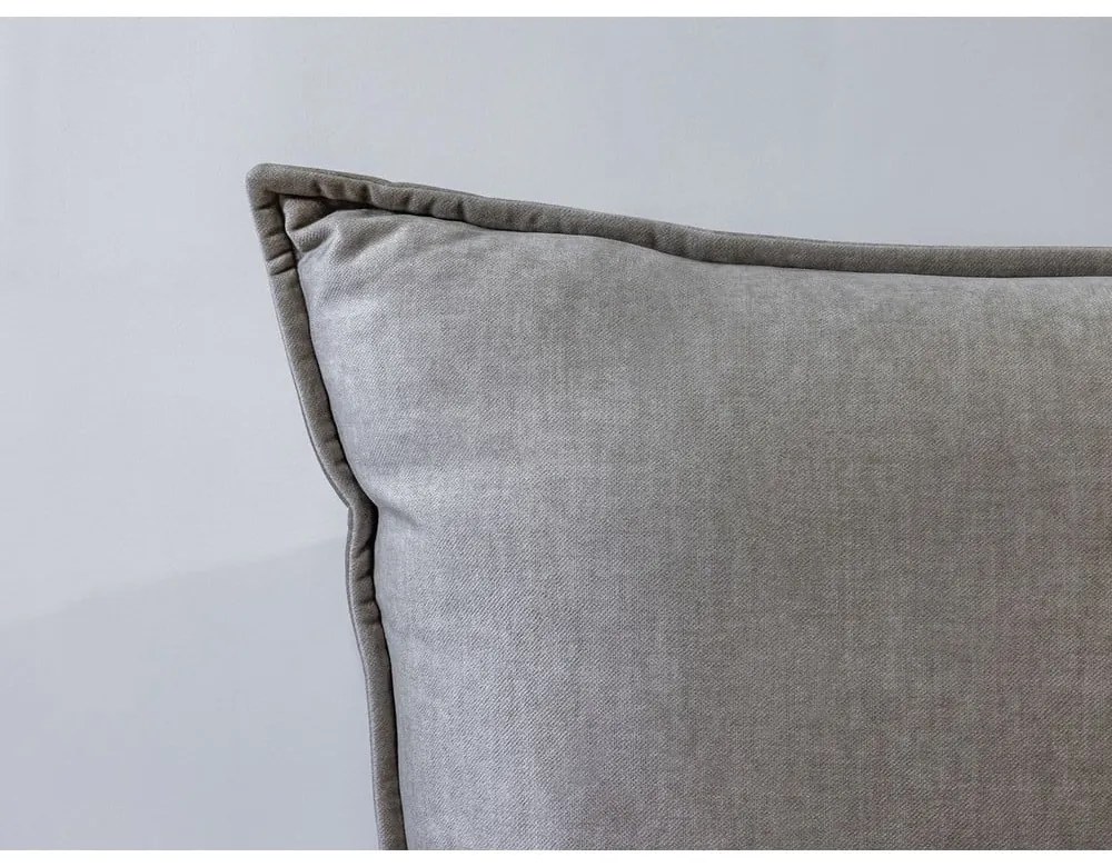 Világosszürke kárpitozott franciaágy tárolóhellyel ágyráccsal 160x200 cm Jade – Bobochic Paris