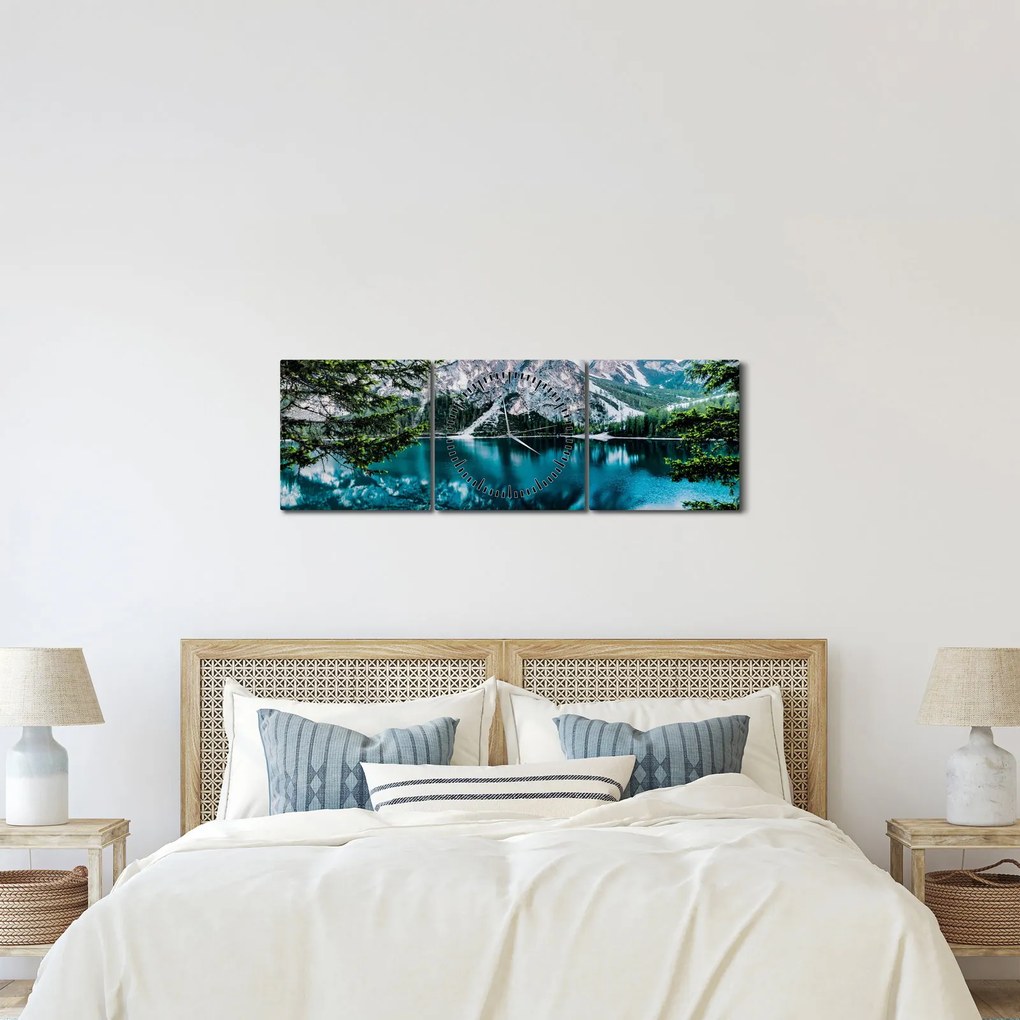 Egy kép az Alpokban (órával) (90x30 cm)