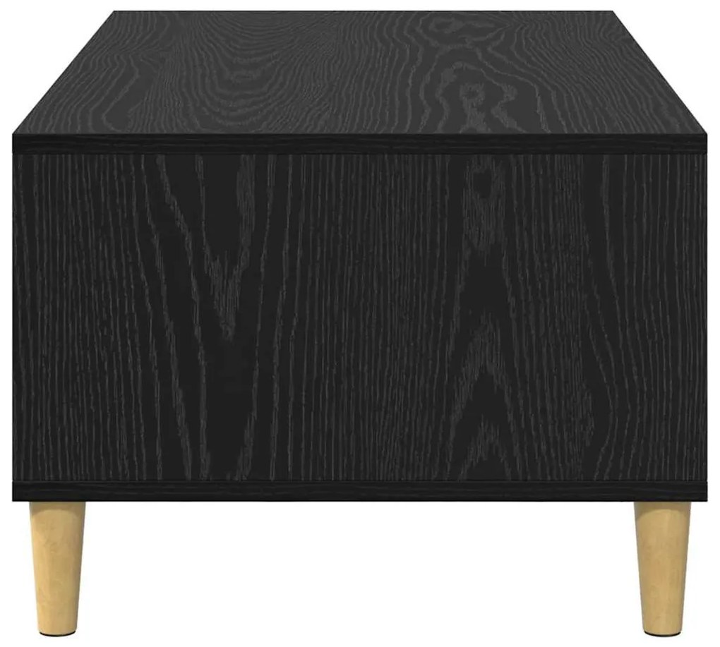 vidaXL Dohányzóasztal fiókkal Fekete tölgy 90 x 50 x 26.5 cm Faanyag