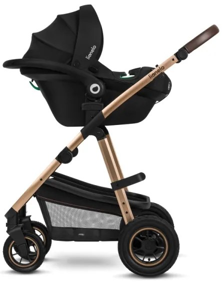 Lionelo - 3 az 1-ben kombinált babakocsi AMBER Black Onyx