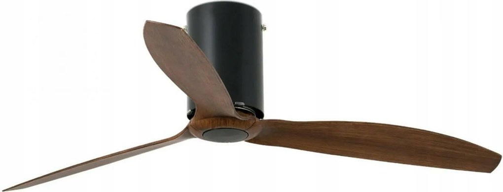 Faro Mini Tube Fan DC mennyezeti ventilátor, fekete/fa, 6 sebességfokozat, távirányítóval