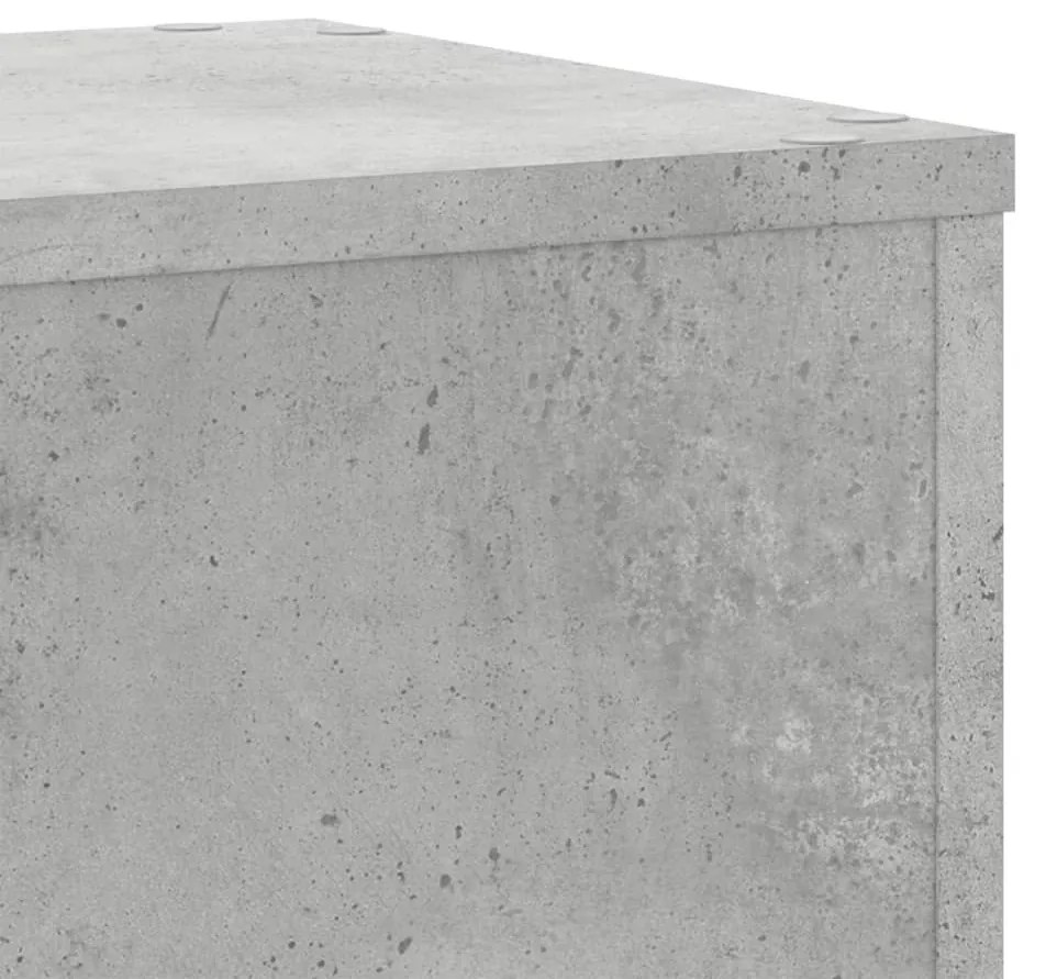 2 db betonszürke szerelt fa növénytartó állvány 30 x 30 x 70 cm