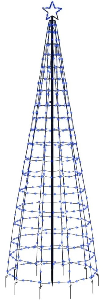 kék LED karácsonyfa tüskékkel 570 LED 300 cm