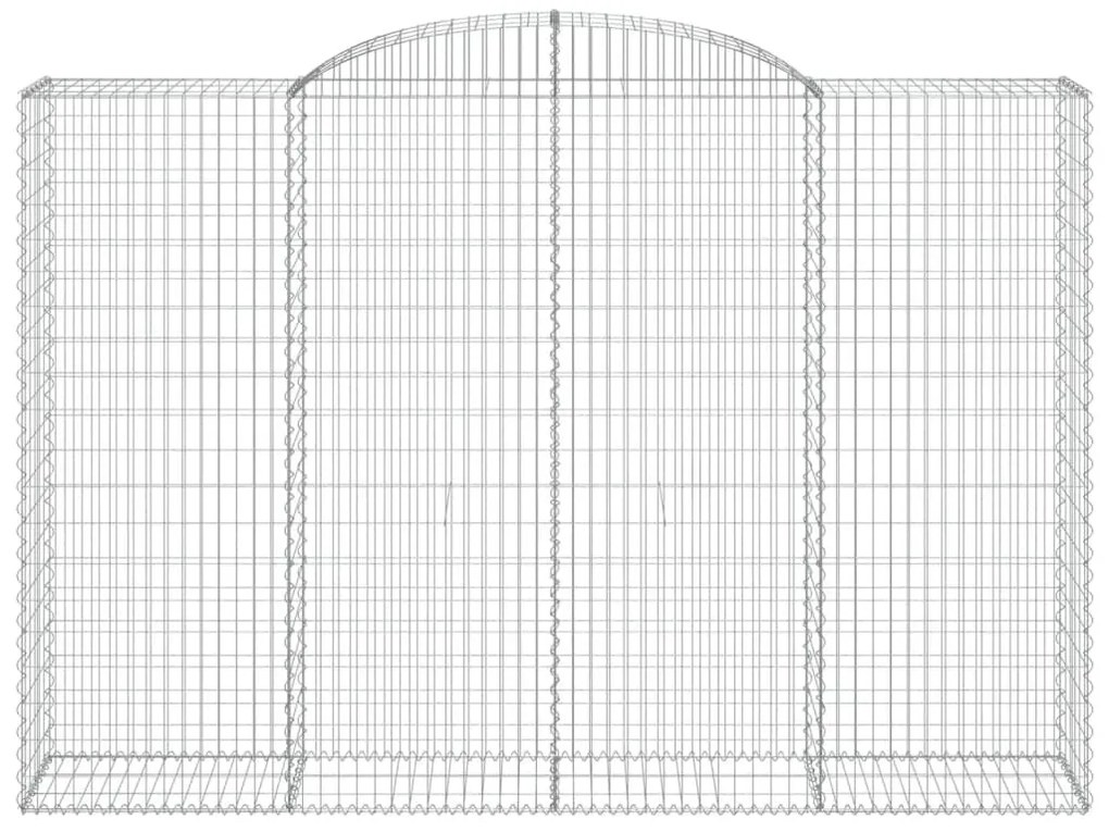 6 db íves horganyzott vas gabion kosár 300x50x200/220 cm