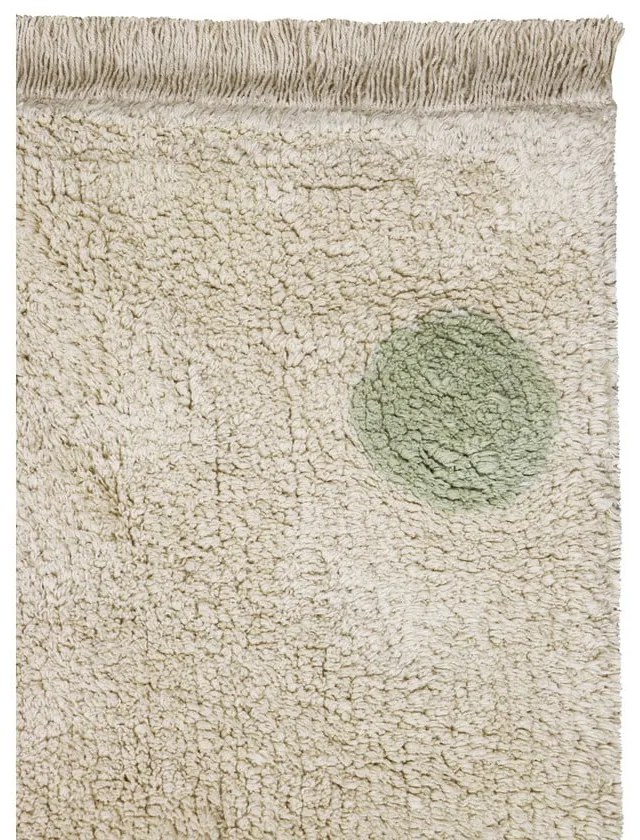 Khaki-krémszínű mosható kézi szövésű pamut gyerek szőnyeg 120x160 cm Hippy Dots Olive – Lorena Canals