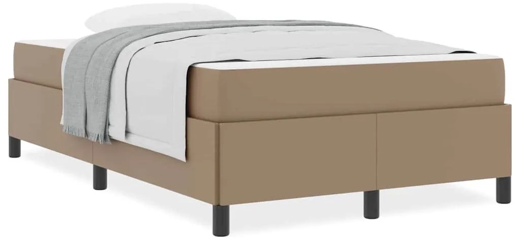 Ágykeret matraccal matracmal Cappuccino 120 x 190 cm Műbőr