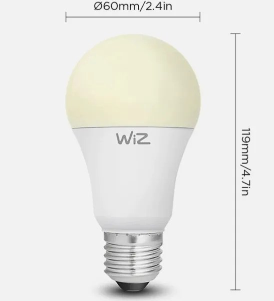 2 db-os szett dimmelhető LED izzó A60 E27/9W/230V 2700K Wi-Fi + távirányító - WiZ