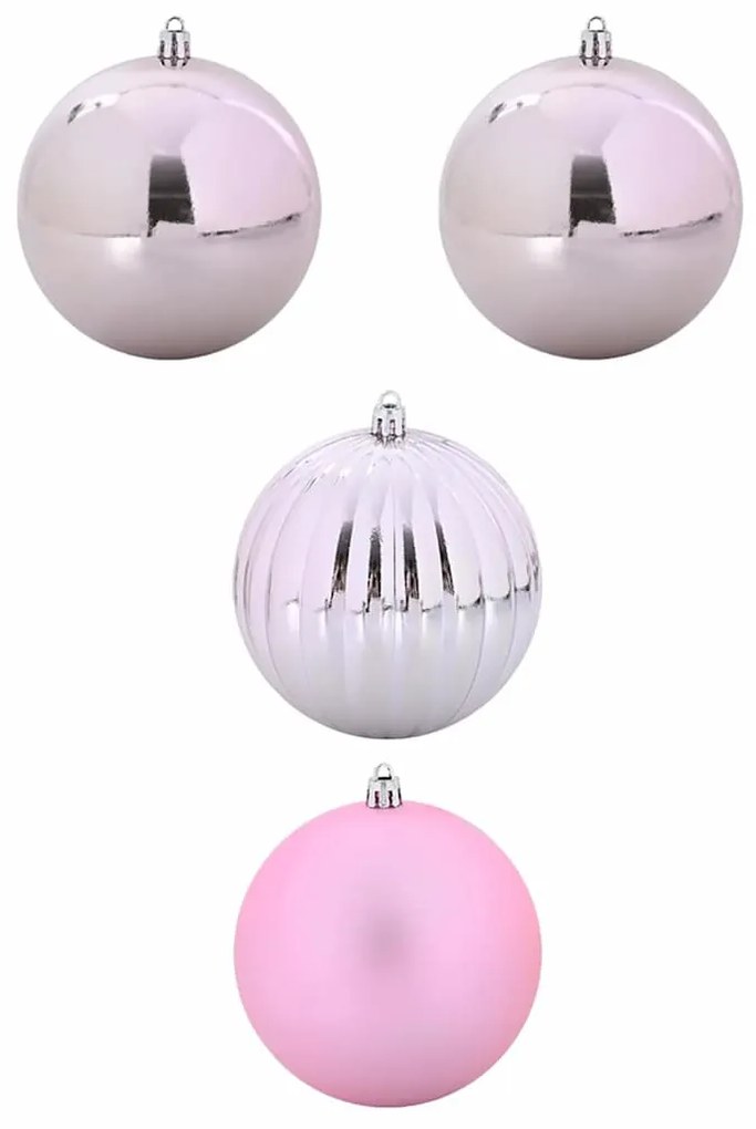 Karácsonyi Díszgömb Készlet 4 pcs Rózsaszín