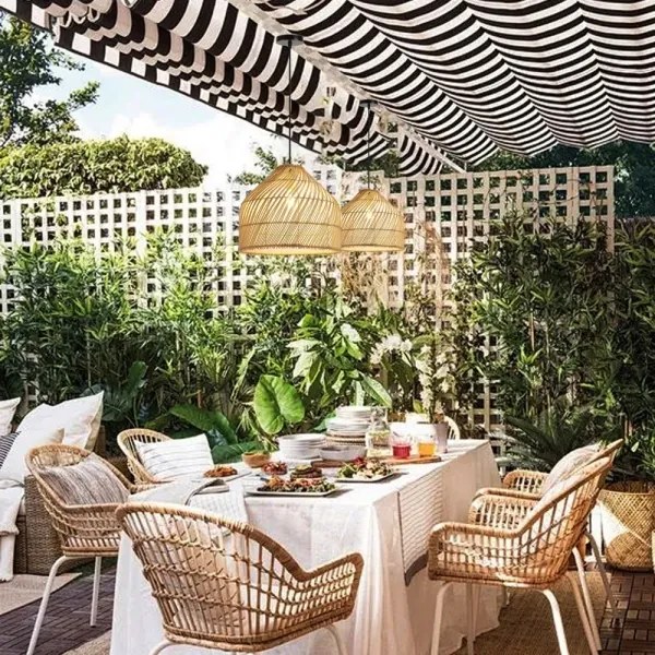 Immax 08264L - Csillár zsinóron PELO 1xE27/40W/230V átm. 40 cm rattan