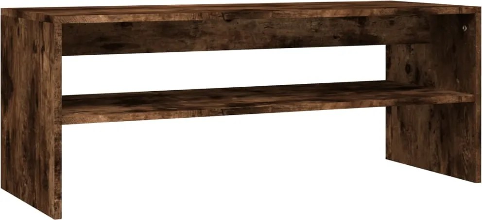 vidaXL füstös tölgy színű szerelt fa dohányzóasztal 100 x 40 x 40 cm