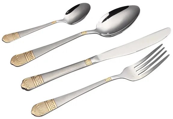 84 db-os evőeszköz készlet több színben-ezüst/arany