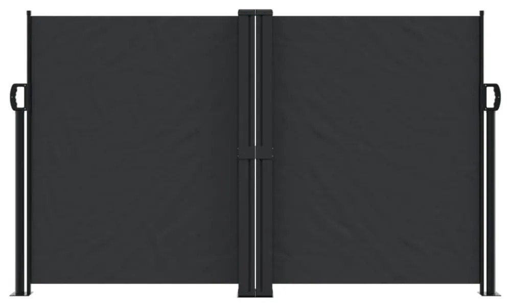 fekete behúzható oldalsó napellenző 140 x 1000 cm